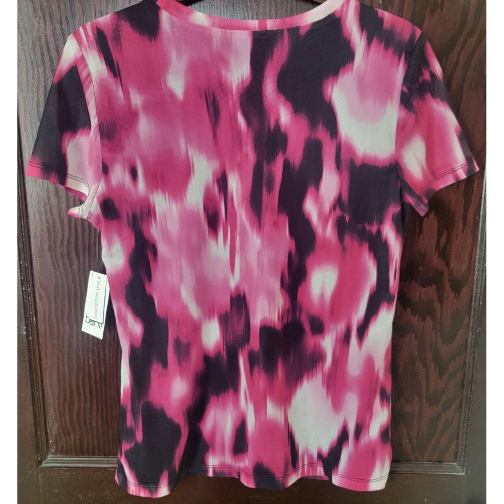 Bar III Women's Medium Abstract Sheer Lined‎ Shirt NWT Casual Professional Light - Picture 9 of 10